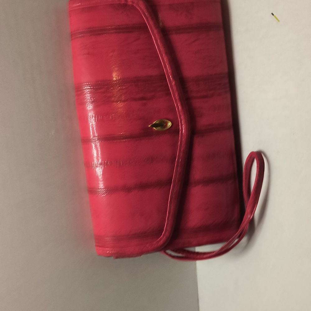 b97 Vintage ladies wallet purse pink 8x5 inch
